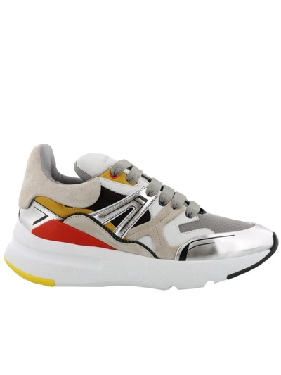 Shop Alexander Mcqueen Runner Patchwork Sneakers In Multicocktail/white