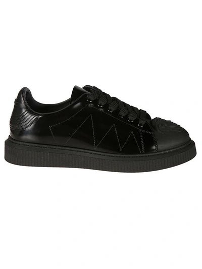 Shop Versace Medusa Sneakers In Black