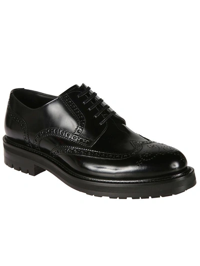 Shop Dolce & Gabbana Chunky Perforated Oxford Shoes In Black