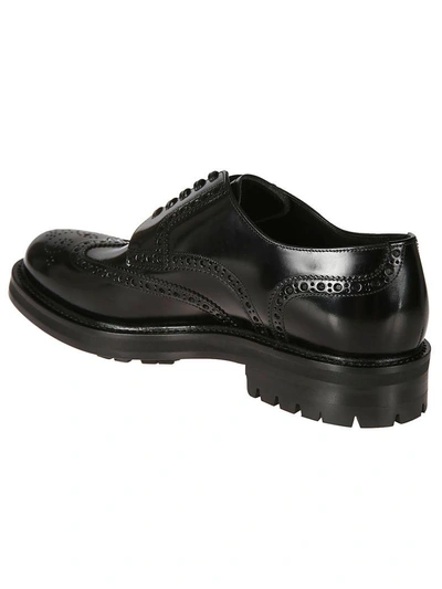 Shop Dolce & Gabbana Chunky Perforated Oxford Shoes In Black