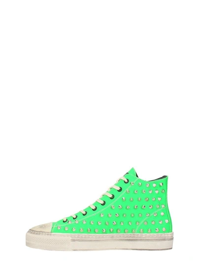 Shop Gienchi J.michel Grren Rubber Sneakers In Green