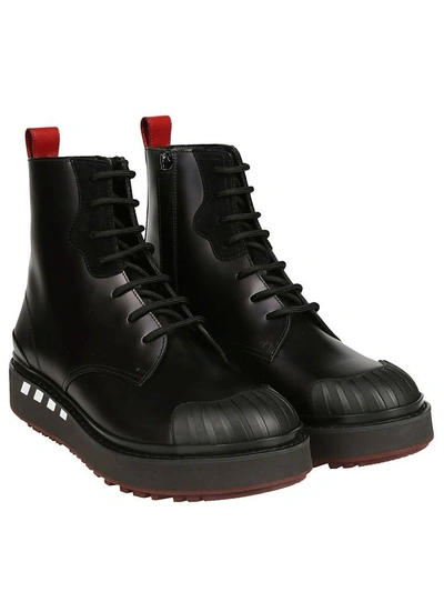 Shop Valentino Chunky Boots In Black