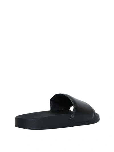 Shop Marcelo Burlon County Of Milan Cross Wing Slides In Nero