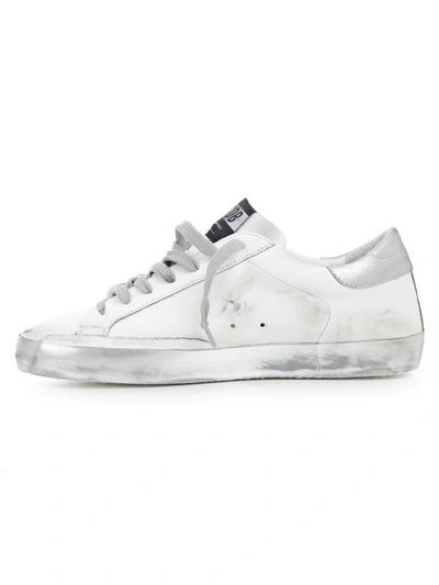 Shop Golden Goose Super Star Sneakers In Esparkle White Silver Star