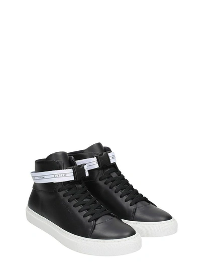 Shop Buscemi Black Leather Sneakers