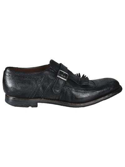 Shop Church's Fringed Buckle Loafers In Nero