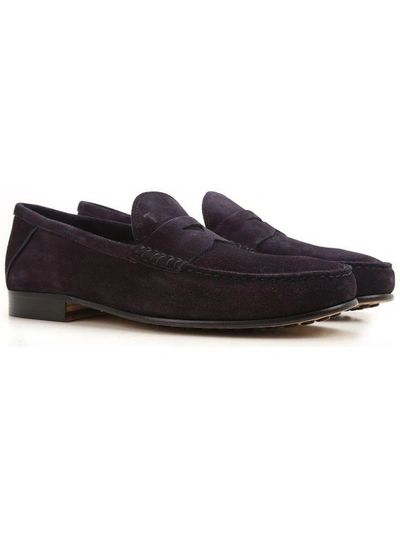 Shop Tod's Loafers In Blue