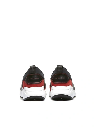 Shop Buscemi Sneakers In Nero Rosso