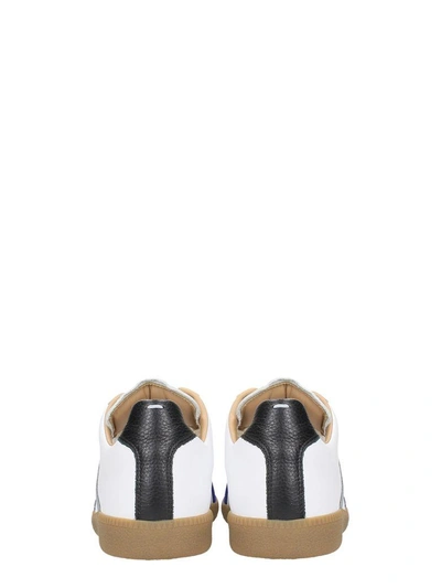 Shop Maison Margiela Sneakers Replica In White-blu Leather