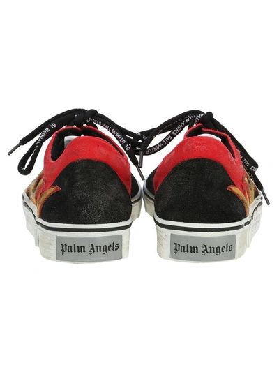 Shop Palm Angels Distressed Flame In Red