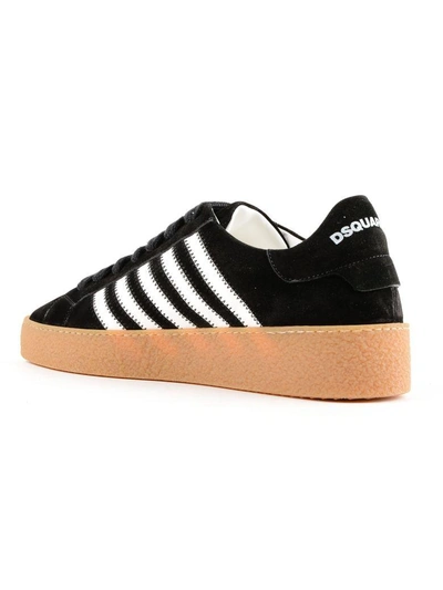 Shop Dsquared2 Velour Sneakers In Black