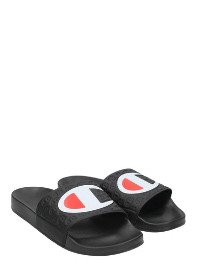 CHAMPION BLACK RUBBER FLATS SANDALS 10612744