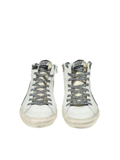 Shop Golden Goose "slide" Sneakers In White Leather