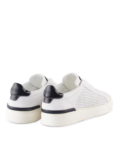 Shop Fabi Sneakers In Bianco+blu