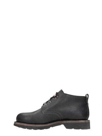 Shop Maison Margiela Black Leather Low Boots
