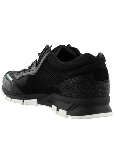 Shop Lanvin Mesh Running Sneakers In Aged Black