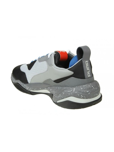 Shop Puma Sneakers "thunder Elettric" In Gray / Black Leather In Grey/black