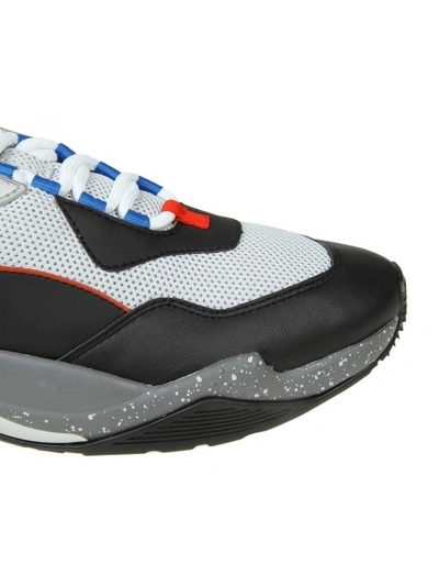 Shop Puma Sneakers "thunder Elettric" In Gray / Black Leather In Grey/black
