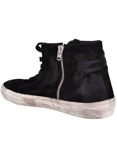 Shop Golden Goose Slide Hi-top Sneakers In Black Suede