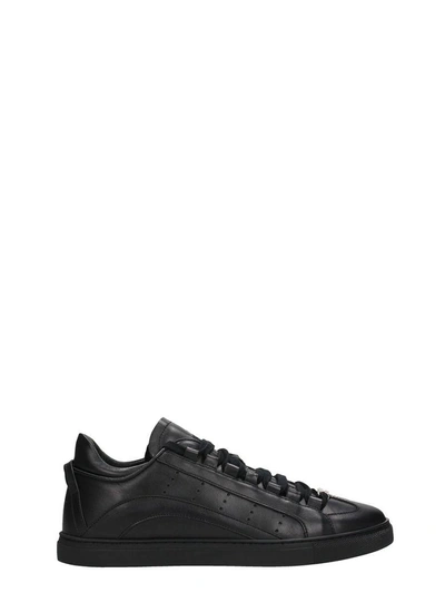 Shop Dsquared2 New 551 Sneakers In Black Leather