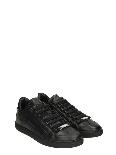 Shop Dsquared2 New 551 Sneakers In Black Leather