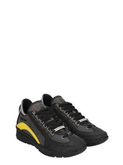 Absurd terugtrekken eerste Dsquared2 Men's Shoes Leather Trainers Sneakers 551 In Black | ModeSens