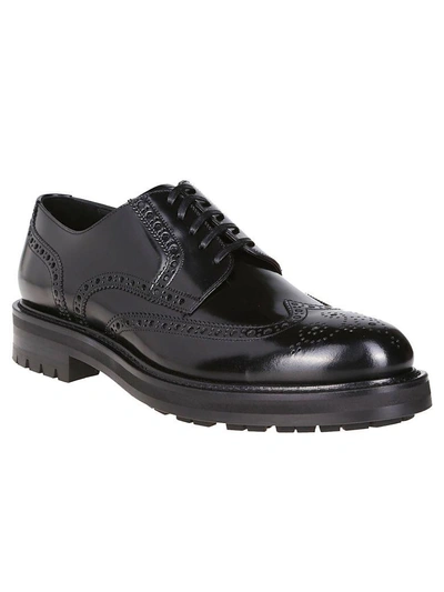 Shop Dolce & Gabbana Chunky Sole Derby Shoes In Black