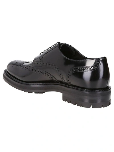 Shop Dolce & Gabbana Chunky Sole Derby Shoes In Black