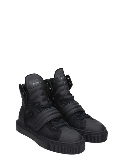 Shop Gienchi Hypnos Black Rubber And Suede Sneakers
