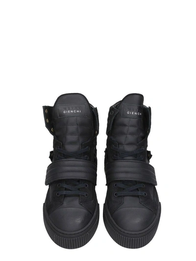 Shop Gienchi Hypnos Black Rubber And Suede Sneakers