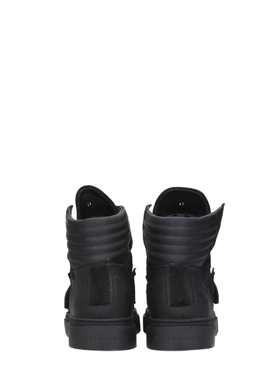 Shop Gienchi Hypnos Black Rubber And Suede Sneakers