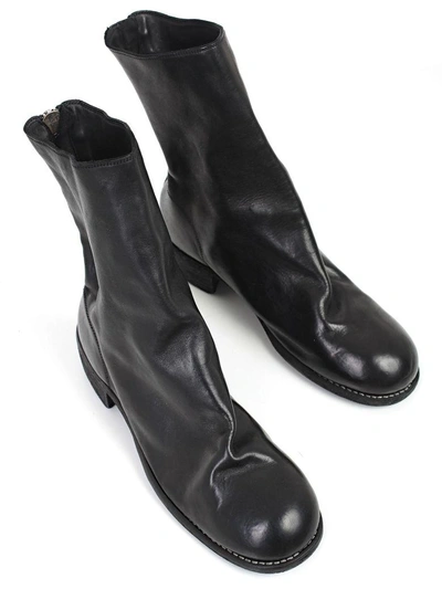 Shop Guidi Classic Boots In Blkt Black