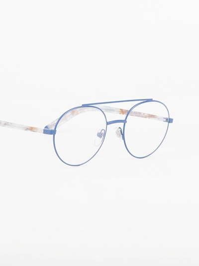 Shop Retrosuperfuture Numero 32 Glasses In Navy Blu