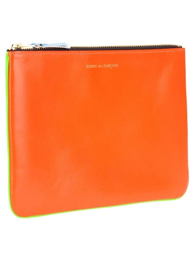 Shop Comme Des Garçons Comme Des Garcons Wallet Pouch Fluo In Orange Green