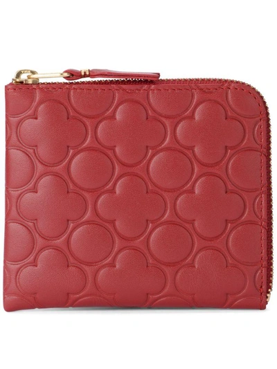 Shop Comme Des Garçons Comme Des Garcons Wallet Printed Red Leather Wallet In Rosso