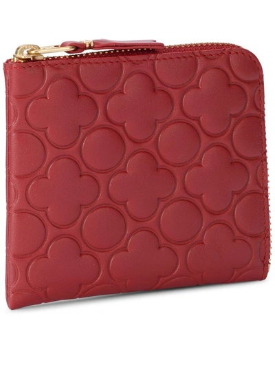 Shop Comme Des Garçons Comme Des Garcons Wallet Printed Red Leather Wallet In Rosso
