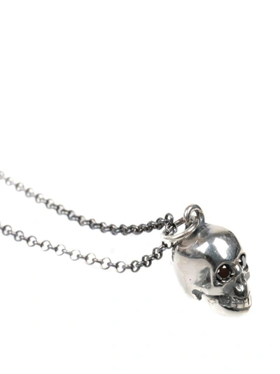 Shop Ugo Cacciatori Tiny Skull Silver Necklace In Argento