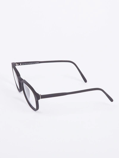 Shop Retrosuperfuture Numero 02 Large Glasses In Bureau Black