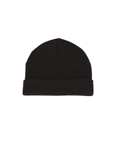 Shop Givenchy Logo Beanie In Nero Bianco