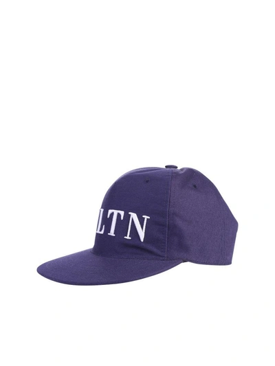 Shop Valentino Blue Branded Baseball Hat