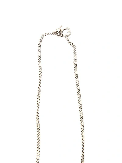 Shop Alexander Mcqueen Snake Silver Brass Necklace