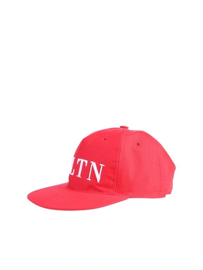 Shop Valentino Red Branded Baseball Hat