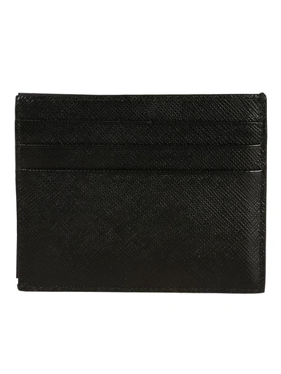 Shop Prada Embossed Cardholder In Black