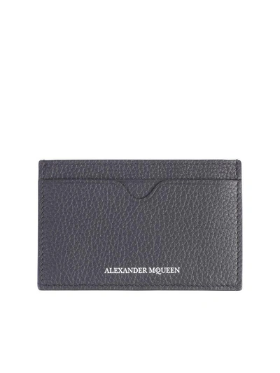Shop Alexander Mcqueen Black Branded Card Holder