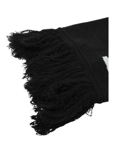 Shop Off-white Quote Scarf In Nero