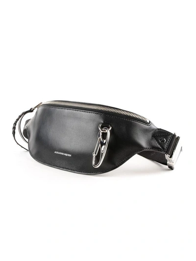 Shop Alexander Mcqueen Logo Belt Bag In Black