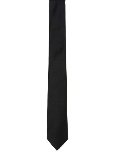 Shop Saint Laurent Tie Micro Logo In Black