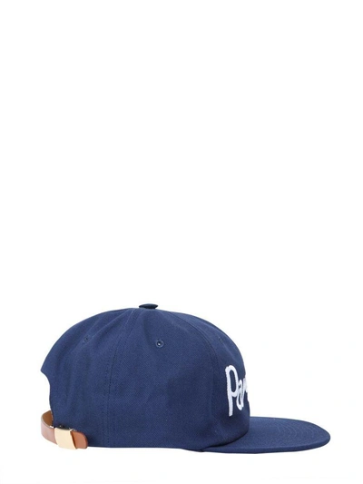 Shop Maison Kitsuné Baseball Cap In Blu