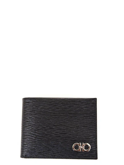 Shop Ferragamo Black Revival Wallet In Leather