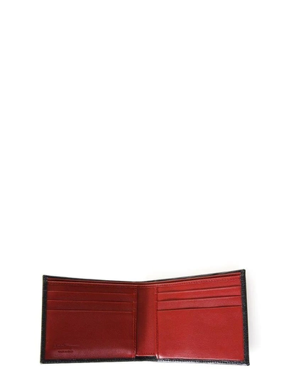 Shop Ferragamo Black Revival Wallet In Leather